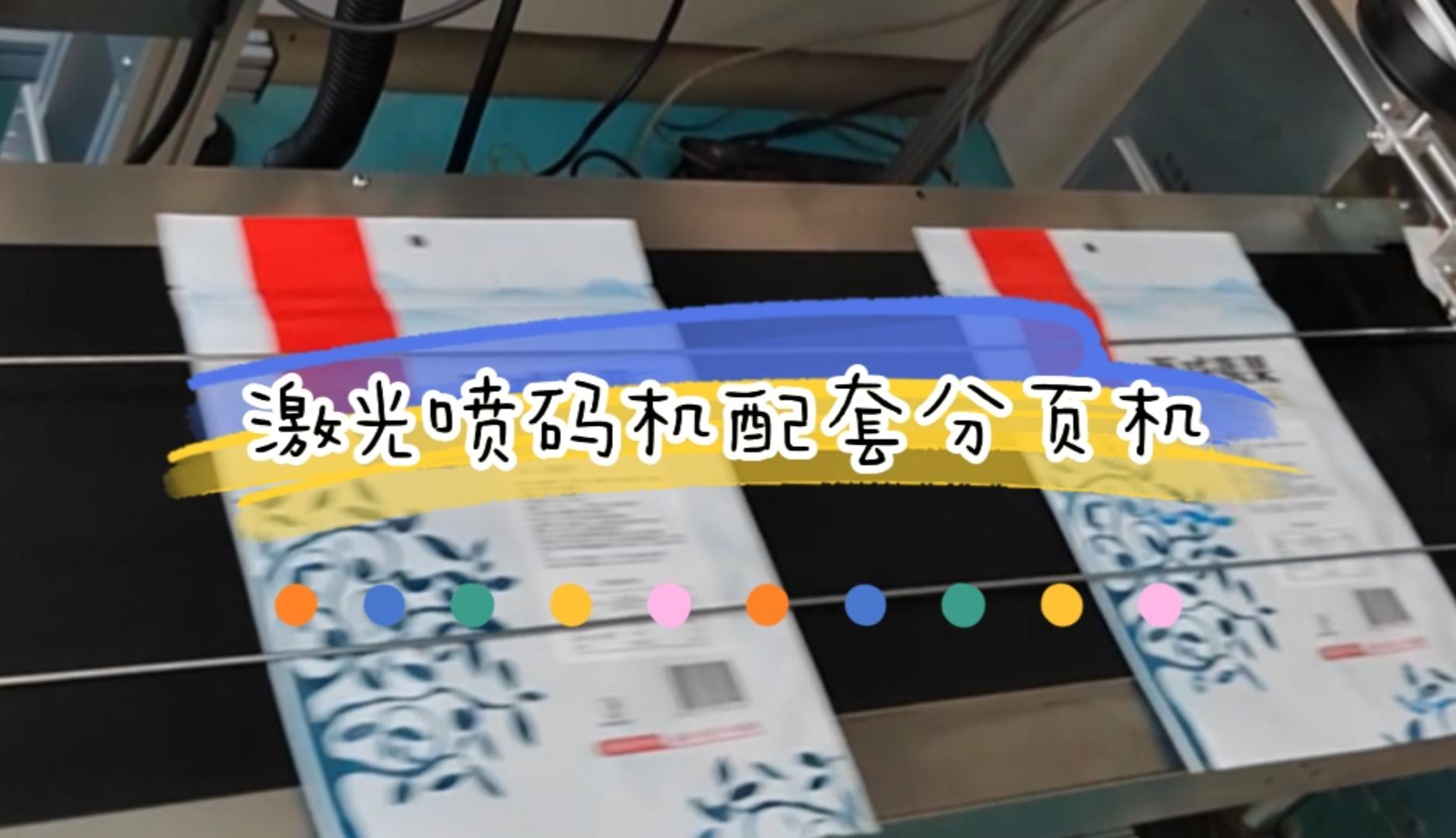 分頁機激光噴碼機應用實例