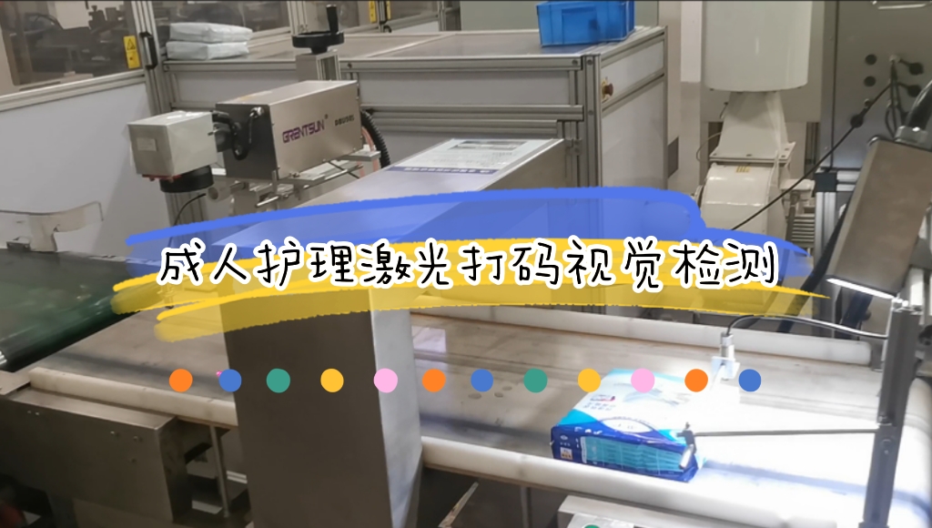 成人護理生產線在線激光打碼視覺檢測應用